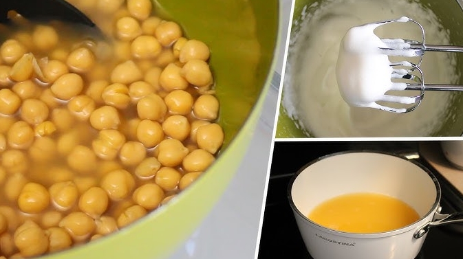 Use aquafaba (chickpea water) instead of heavy cream